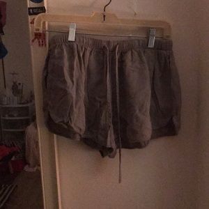 Olive green flowy shorts